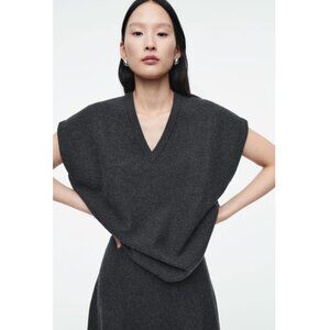NWT COS Oversized Boiled-Wool Vest - L